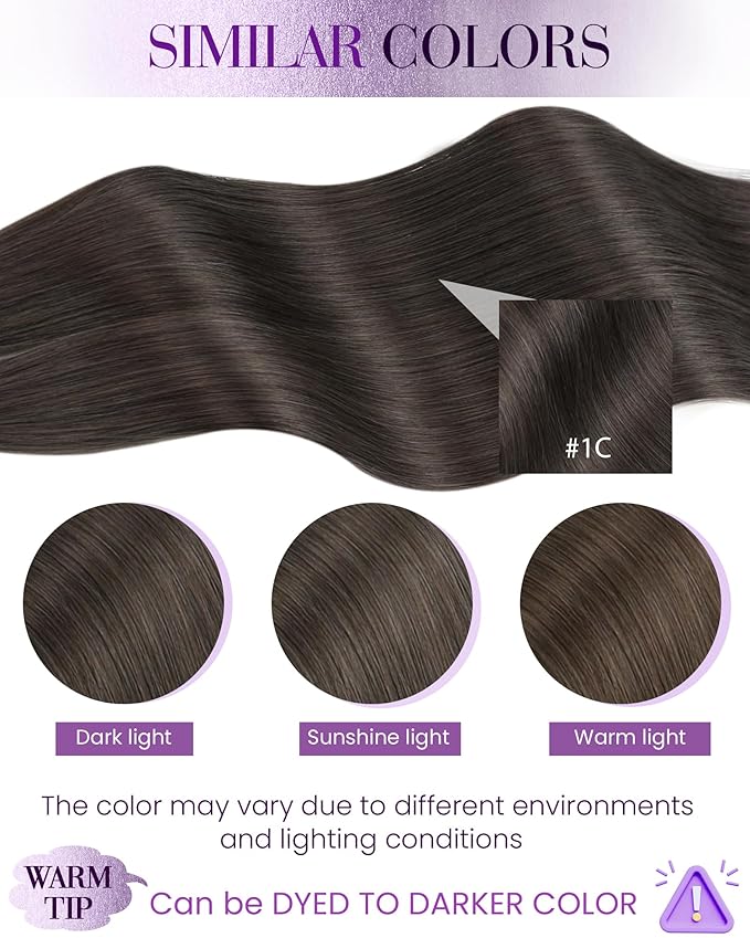 LaaVoo Nano Ring Hair Extensions Human Hair Mocha Brown Nano Extensions Human Hair Brown Nano Bead Hair Extension Silky Straight Hair 16 inch 50g 50s