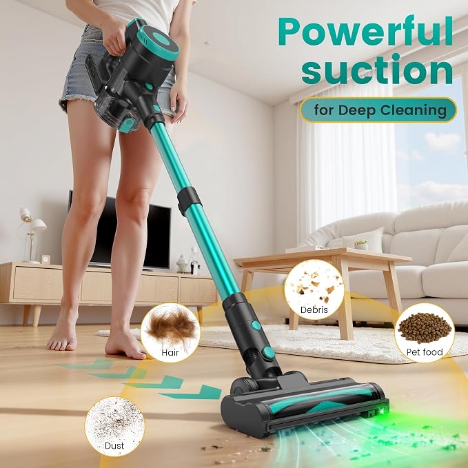 Zefiro Cordless Vacuum Cleaner, 450W 40kPa Stick Vacuum