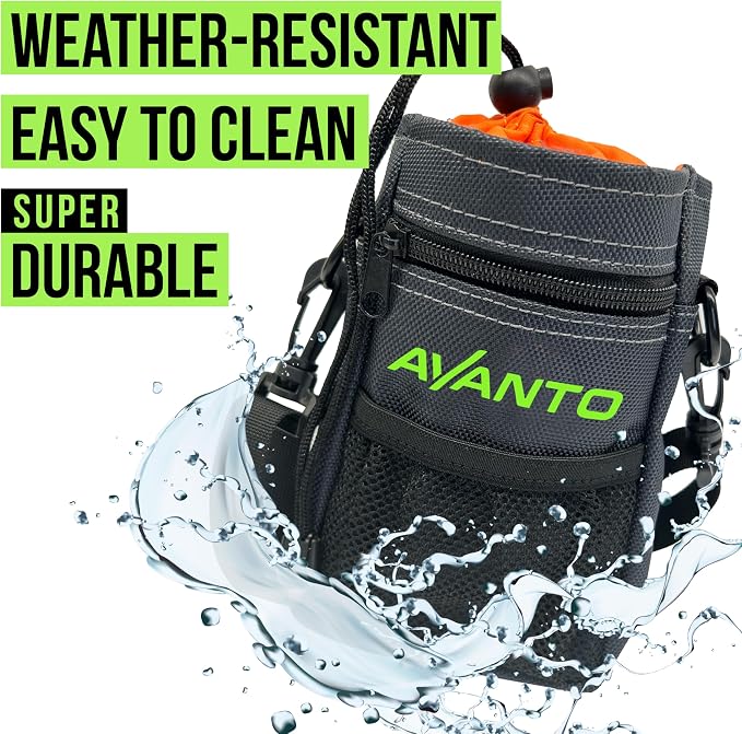AVANTO Dog Treat Training Pouch – Versatile Dog Training Bag with Built-in Poop Bag Dispenser, Multiple Pockets, and Adjustable Strap – Ideal Dog Training Pouch for Treats, Toys, and Accessories