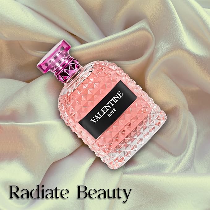 A CENTER Valentine Rose Perfume for Women, Floral Notes Eau de Parfum Spray Casual Daily Cologne 3.4 Fluid Ounce/100Ml Women Fragrance Daytime & Casual Use, for all Skin Types