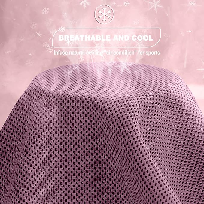 10 Pack Cooling Towels Bulk Microfiber Ice Towel Quick Dry Breathable Chilly Sweat Towel Stay Cool Towel for Neck Face Yoga Gym Workout Running Pilates Beach with Carabin Bag, 40x12'', Pink