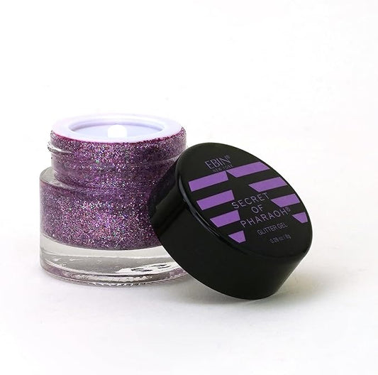 Dazzle and Delight: Secret of Pharaoh Glitter Gel for Hair, Body and Face - Lavender Sparkle | 6 Vibrant Colors, Long Lasting Sparkles, Ideal for Parties, and Festival Look, Glammarous Effect