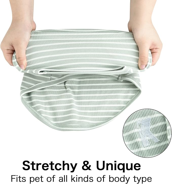 Koneseve Dog Shirt Vest Lightweight Stretchy Dog T-Shirts Soft Cool Sleeveless Stripe Vests Breathable Clothes for Puppy Kitty Cats Small Medium Large Dogs 2 Pack Pink + Green [ 2XL ]