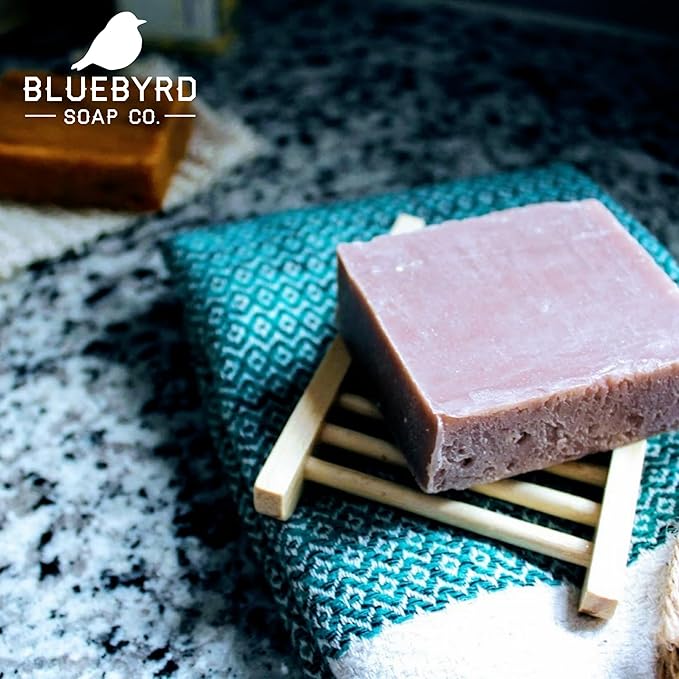 BLUBYRD Soap Co. Natural Solid Shampoo Bar 5 Pack – Set of Organic Shampoo Bars For Hair & Body Wash | Natural Conditioning, Eco Friendly, Zero Waste, Vegan- Cherry Almond (Shampoo)