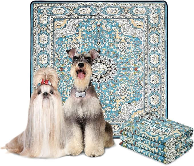 Washable Pee Pads for Dogs, Reusable Puppy Pads 36"x 36" 2 Pack | Leak-Proof, Super Absorbent Potty Training Pads With Non-Slip Backing For Crates, Floor, Playpen, Whelping & Furniture