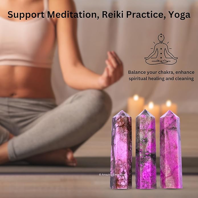 Amazing Gemstone Crystal Points Bulk Healing Crystals & Stones - Premium Single Terminated Healing Wand Point Bulk Crystals for Crafts, Crystal Grid, DIY Work
