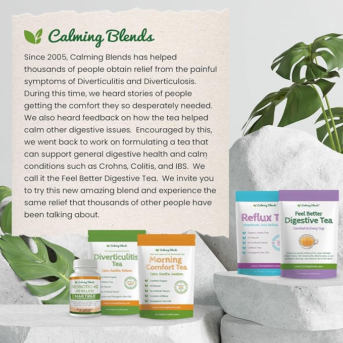 Calming Blends - Feel Better Digestive Tea - Loose Leaf Tea - Organic Herbal Teas