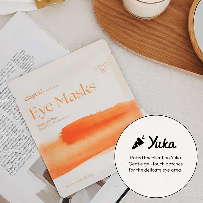 Korean Cooling Eye Patches – 10-Minute Depuff & Dark Circle Refresh – Semi-Gel Bamboo Fiber Under Eye Masks with Peptides & Ginkgo – Hydrating Eye Treatment – 1 Pair – Yuka Excellent