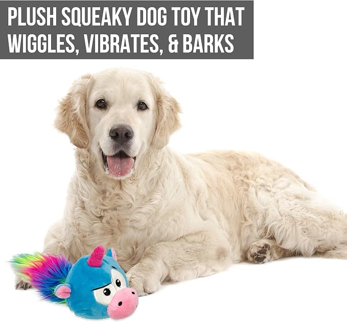 Hyper Pet Doggie Pal Unicorn Interactive Plush Dog Toy, Wiggles and Barks | Vibrating design busts boredom with stimulating play sessions, keeps curious pups engaged, entertained and active every day