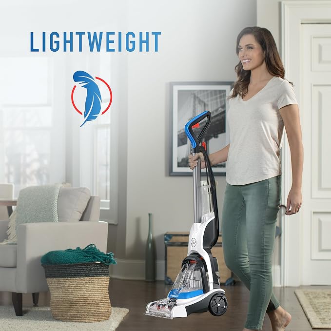 Hoover PowerDash Pet Compact Carpet Cleaner Machine, Lightweight Design | HeatForce Fast Drying, Antimicrobial Brush Roll, Pair with a Hoover Carpet Cleaner Solution