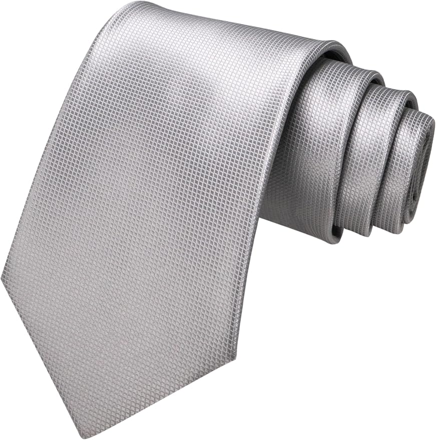 JEMYGINS Solid Color Tie Mens Necktie for Business and Wedding