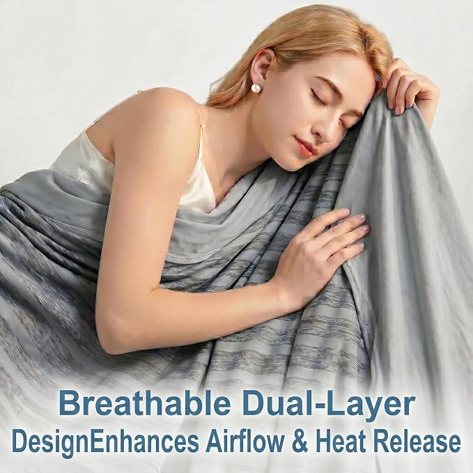 Guohaoi Cooling Blanket for Hot Sleepers and Night Sweats 90"x108" King | Arc-Chill Q-Max >0.5 Cool Fiber,100% Oeko-Tex Certified Lightweight Summer Blanket for Travel/Outdoor Ultra Cold Breathable