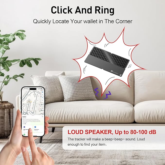 2026 Apple MFi Certified Wallet Tracker Smart Card for Find My iPhone Ultra Thin Air Tracker Tag for Travel, 5 Years+ Staying Power, IP69 Waterproof, Key Finder & Item Locator for Keys, Bags, Passport