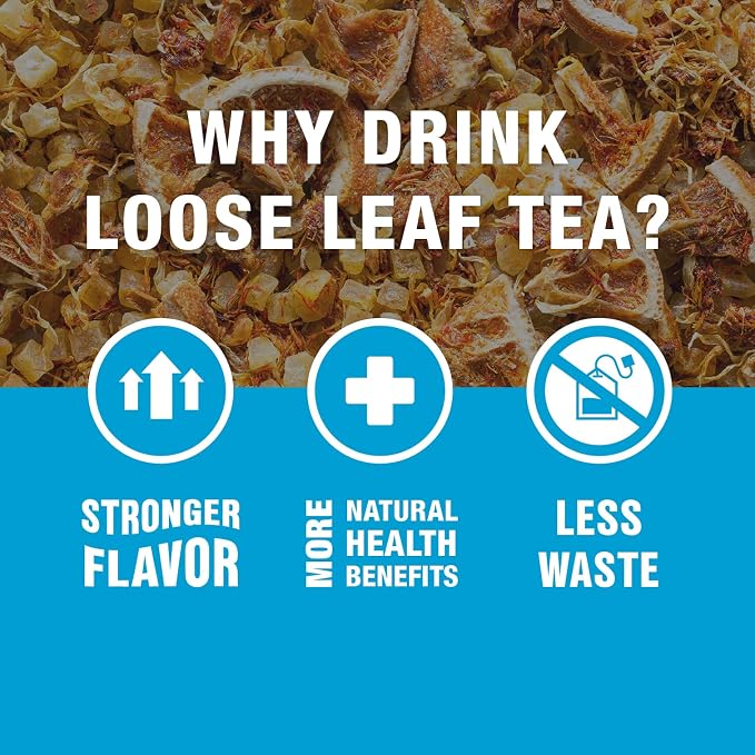 Tiesta Tea Ultimate Live Loose Leaf Kit, Tea Starter Kit with High to Non-Caffeinated Blends, Hot & Iced Brews, Includes Black, Green, Herbal Sample Bags and 16oz Brewmaster Dispensing Infuser