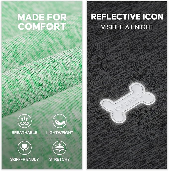 KYEESE 2Pack Dog Shirt for Small Dogs Sun Protection Tank Top for Summer | Reflective for Safety, Lightweight & Breathable, Shedding Control, Skin-Friendly for Sensitive Dogs, Easy On/Off, Quick Dry