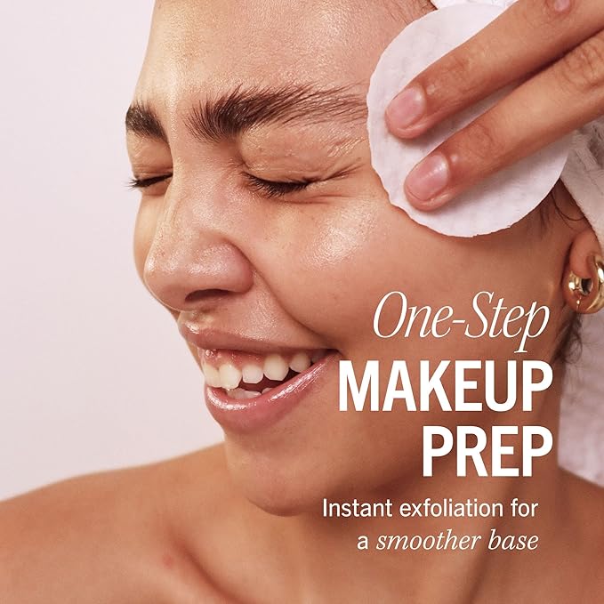 First Aid Beauty - Facial Radiance Pads with Glycolic & Lactic Acids, Daily Exfoliating Pads with AHA, Visibly Smaller Pores, Help Tone & Brighten Skin, One-Step Makeup Prep, Compostable, 90