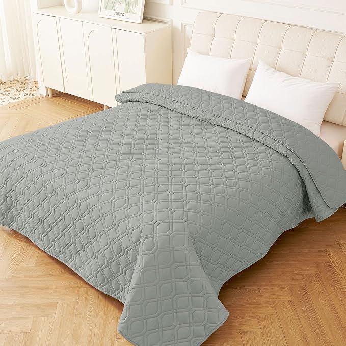 Waterproof Dog Bed Blanket - Soft Pet Blanket & Sofa Cover for Dogs | Reversible Washable Furniture Protector, Couch Covers for Pets (52x82 Inch, Grey/Grey)