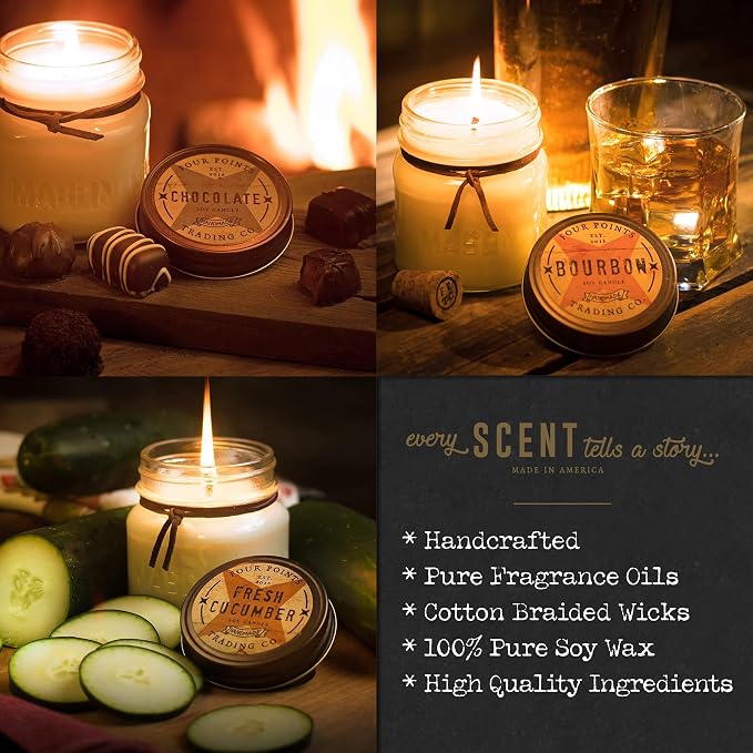 Caramel Popcorn 8 Oz Scented Soy Aromatherapy Candle w/Jar