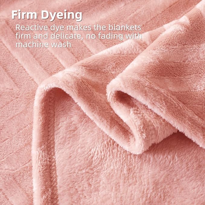 Whale Flotilla Flannel Fleece Fall Bed Blanket King Size, Pink | Lightweight Breathable Soft Bedspread, Plush Fluffy Coverlet Chevron Design Decorative Blanket for Home Life, 90x104 Inch
