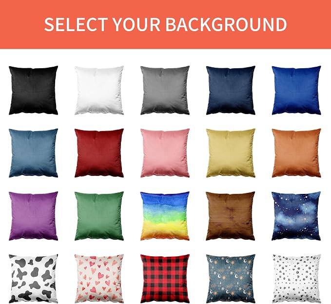 Easycosy Custom Velvet Pillow with Picture & Text, Two-Sides Customized Photo Pillowcase, 18"x18" Personalized Pillow Cover with Photo, Custom Gifts for Mom Mother's Day (Optional Pillow Insert)