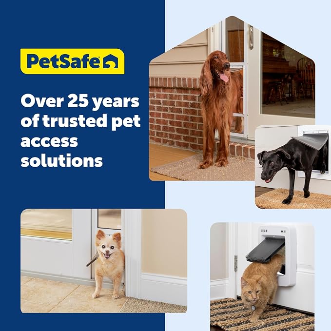 PetSafe Extreme Weather Aluminum Dog Door, 3-Flap Insulated, Medium | Energy-Efficient, Blocks 3x More Thermal Loss, Reinforced Aluminum Frame, Magnetic Seal on Flap