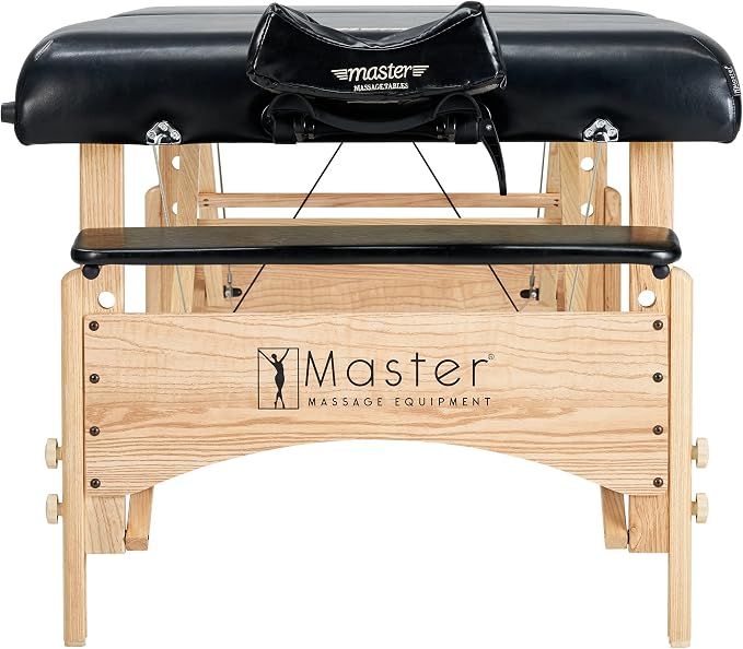 Master Massage 32" Extra Large Gibraltar LX Portable Massage Table Beauty Salon Bed with Ambient Lighting System