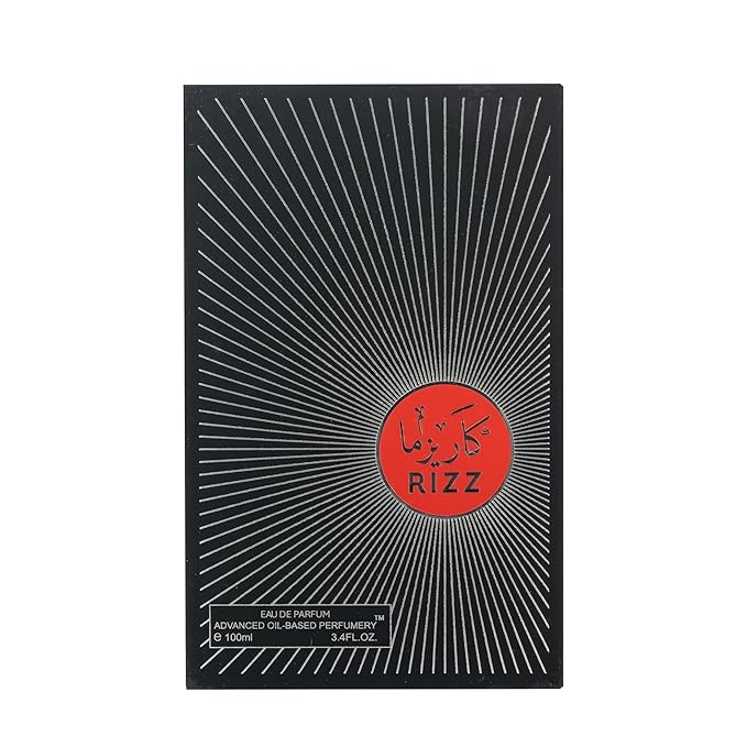 ARIAZ Rizz Men’s Eau De Parfum 3.4 Oz - Warm Woody Aromatic Cologne with Bergamot, Apple, Cinnamon, Amber, Patchouli - Long-Lasting Evening Fragrance for Fall & Winter