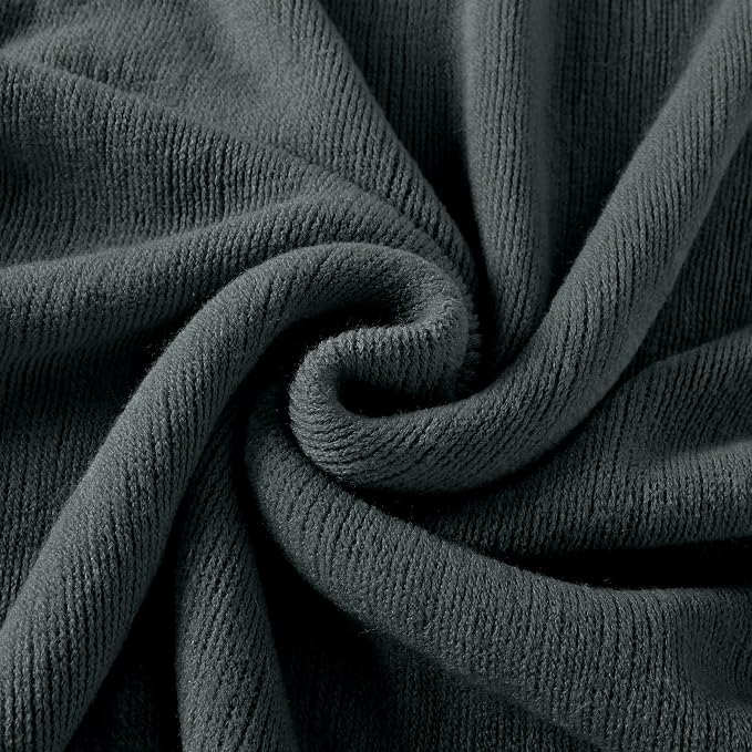 Homiest Charcoal Grey Knitted Throw Blanket with Fringe, 50x60 Inch | Pure Acrylic, Lightweight & Breathable, All-Season Use, Machine Washable, Wrinkle & Fade Resistant, for Couch Sofa And Bed
