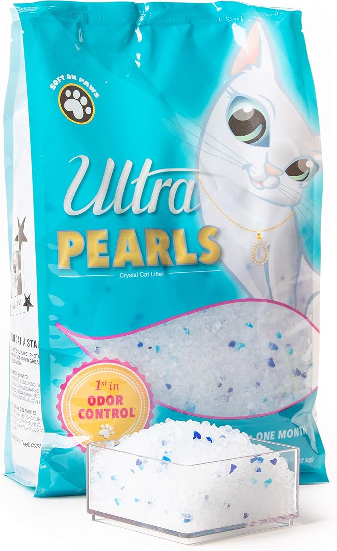 Ultra Pearls Cat Litter - 99.9% Dust Free, Low Tracking, Soft on Paws, Fragrance Free - 5 Lbs., (Pack of 2)