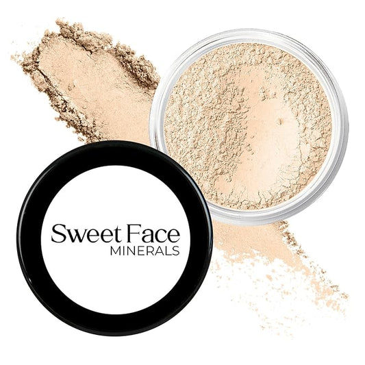 FAIR 1 FOUNDATION (20g Mid Size Sifter Jar) – Mineral Foundation Powder – Soft Matte Finish, Lightweight Long Lasting Coverage – Sweet Face Minerals SPF 30
