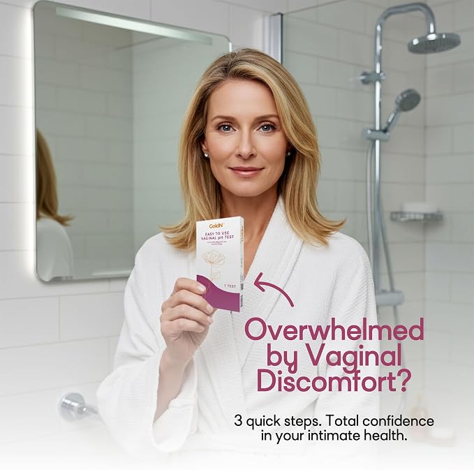 GoldN™ Vaginal pH Test for Women – Easy-to-Use Self-Testing Kit | Accurate Results in 60 Seconds | Detects Imbalance & Maintains Intimate Health | Hygienic, FDA-Registered, Discreet Packaging | 1 Test