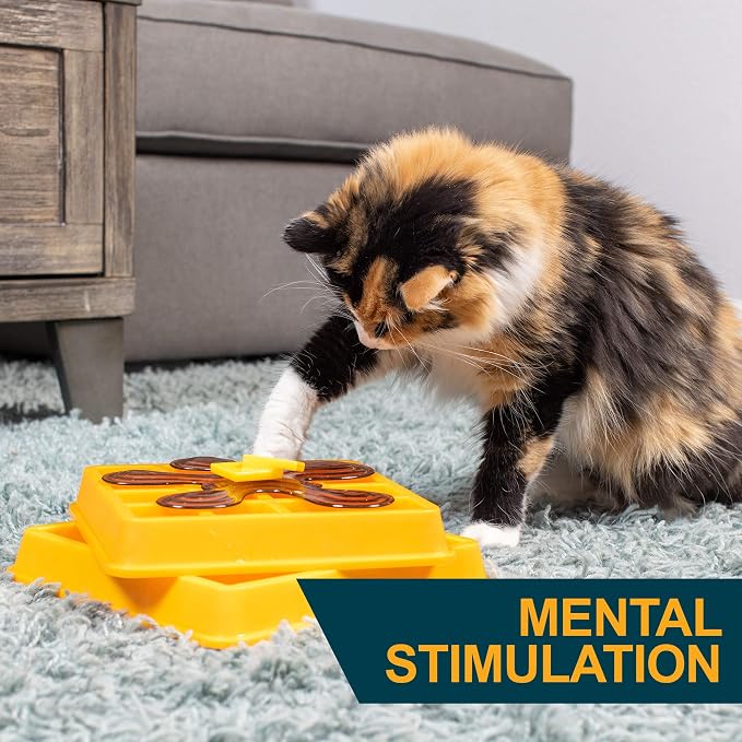 Our Pets Waffle Interactive Puzzle Game Dog Toys (Dog Puzzle Toy-Great Alternative to Snuffle Mat for Dogs and Slow Feeder Bowls) Cat Puzzles & Interactive Toys for Treats
