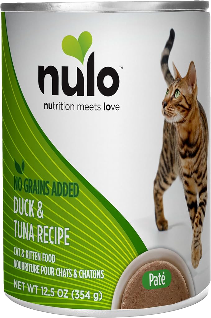 Nulo Duck & Tuna Recipe Pate Wet Canned Cat Food,12.5 Ounce,(Pack of 24)