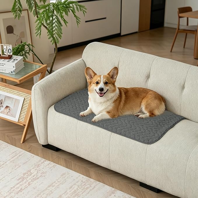 Ameritex Waterproof Dog Blanket Reversible, Leakproof Pet Blanket for Large Dogs, Soft Furniture Sofa Couch Cover Protector Washable, Fleece Cat Throw Bed, Reversible Washable Soft Plush