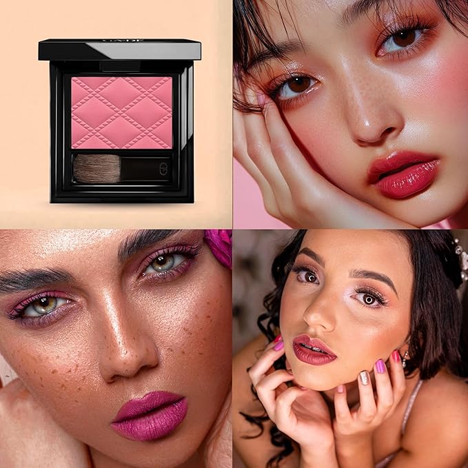 GA-DE Idyllic Soft Satin Blush Powder, 46 - Makeup Powder for Cheeks - Silky Color, Buildable Texture, Sheer to Dramatically Flushed Look - 0.28 oz