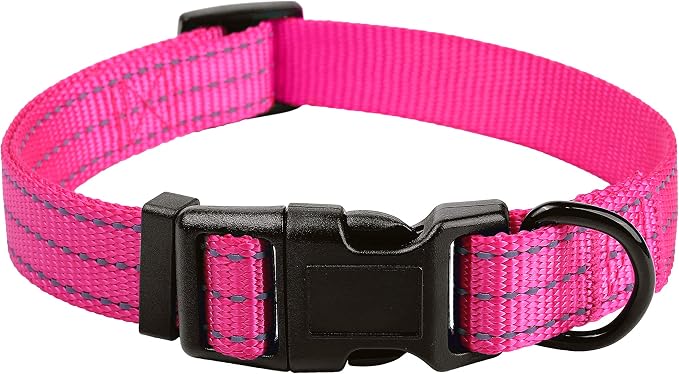 Mile High Life Reflective Dog Collar, Adjustable Lightweight Quick Release
