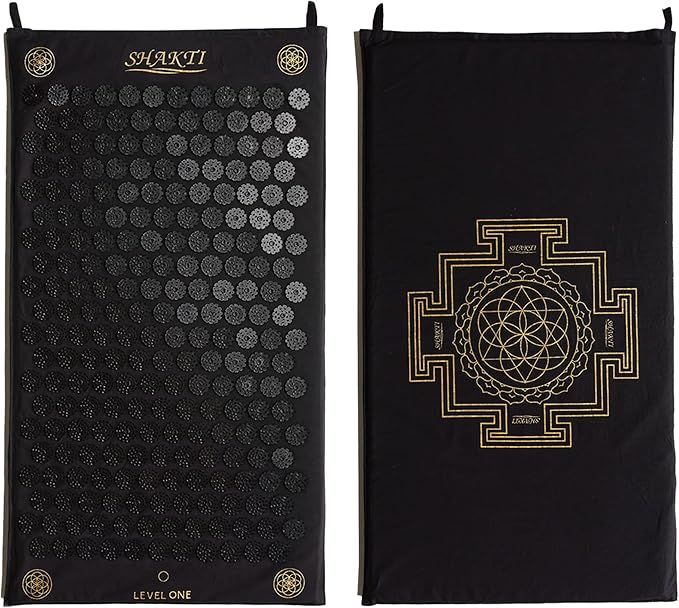 ShaktiMat Acupressure Mat for Relaxation, Massage Muscles, Aid Sleep & Unlock Inner Tension | Similar to Acupuncture, No Needles Required (Classic, Level 1, Shakti Black)