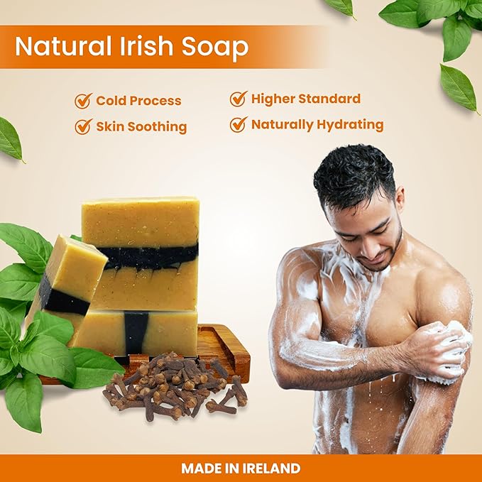 The Black Stuff All Natural Bar Soap for Men Handmade Cold Process Soaps with Organic Ingredients and Essential Oils - Mens Soap for Daily Use, The Good Room Body Soap