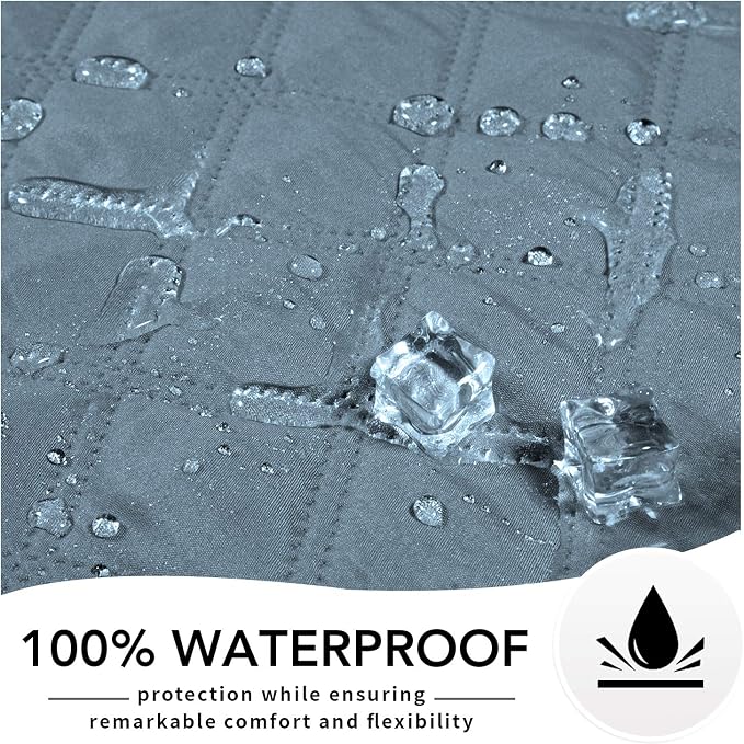 Easy-Going Waterproof Dog Bed Cover, Non-Slip Pet Blanket, 86x82in | Light Blue, Leakproof Couch Cover, Machine Washable Furniture Mattress Protector, Soft Sofa Mat For Dogs, Pet Friendly