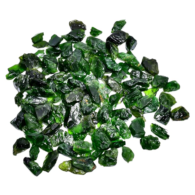 50 carats Raw Chrome Diopside Rough Gemstone, Natural Crystals, Healing Stones, Wholesale Lot, Jewelry Making Supply, Stone, Strength Stone, 10 to 15mm, 9 to 12pcs