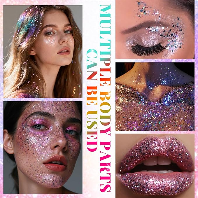 Dazzle Face and Body Glitter Stick for Sparkling Makeup, Hair Glitter Accessories for Women, Highlighting Stick for Fairy Dust Makeup, Cheerful Face Glitter for Festive Parties and Carnivals