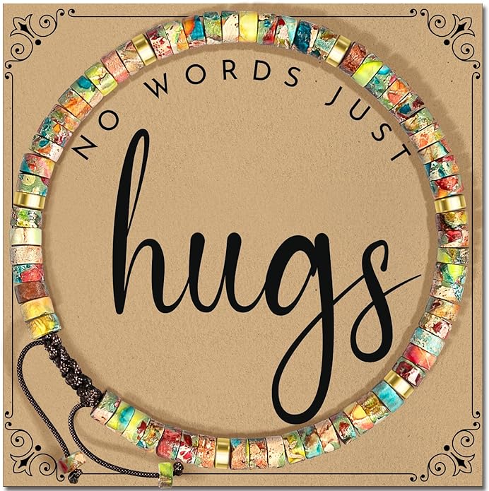 Inspirational Gifts Bracelets for Women: Valentines Mothers Day Birthday Gifts for Women Friends Sister Mom - Healing Natural Stone Beads Bracelets Thinking of you Get Well Soon Gift for Women