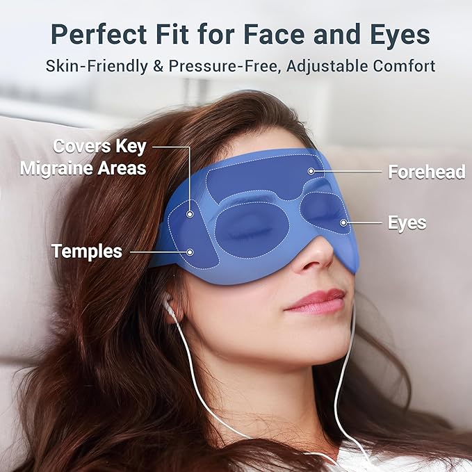 2PCS Cold Eye Mask - Cooling Eye Mask for Puffy Eyes, Cold Compress for Dark Circles, Tired Eyes, Headache, Migraines Relief - Reusable Gel Ice Pack, Weighted Sleep Mask((Black,Blue)