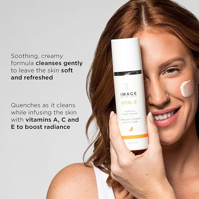 IMAGE Skincare,VITAL C Hydrating Facial Cleanser,Gentle Face Wash with Vitamin C,E and A,6 fl oz,(Pack of 2)