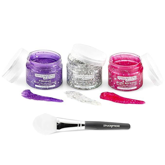 SpaScriptions BeDazzled- Firming & Pore Refining Glitter Peel-Off Masks