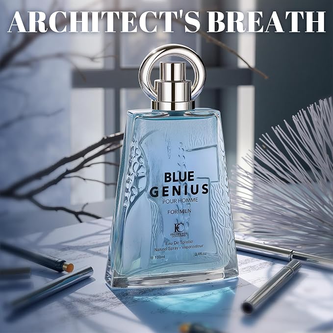 AFLUXE Genius Blue For Men – Eau de Toilette For Men | Coastal Woody | Premium Long-Lasting Fragrance – 100ml