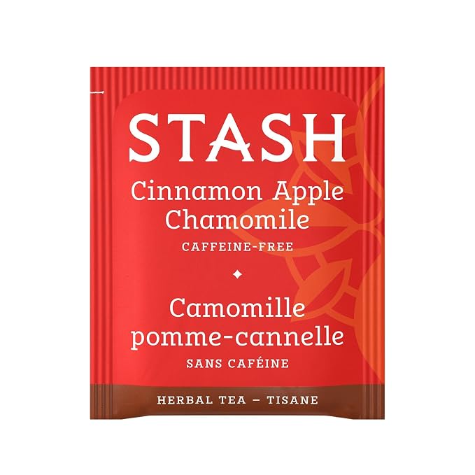 Stash Tea Cinnamon Apple Chamomile Herbal Tea - Caffeine Free, Non-GMO Project Verified Premium Tea with No Artificial Ingredients, 100 Count (BULK PACKAGING)