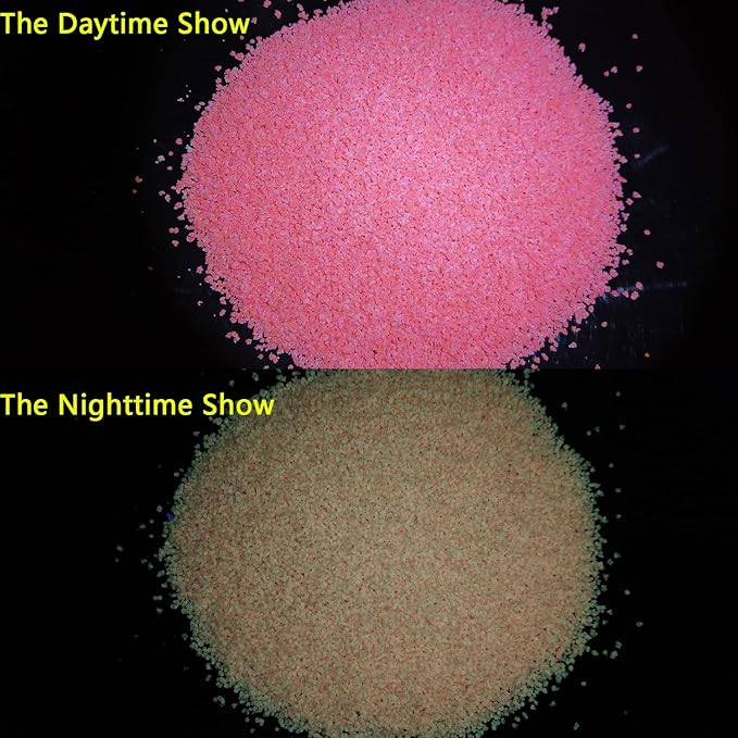 TWINKLING Glow in The Dark Crushed Glass, Broken Glass Glitter, Glow in The Dark Stones Gems Chips for DIY Resin Art Epoxy Crafts, Nail Art, Jewelry Making, Geode Painting, 0.85mm(100g) (Pink)
