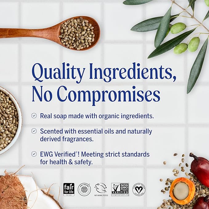 Dr. Bronner's Pure-Castile Magic Soap Liquid (Eucalyptus, 8 Ounce) - Made with Regenerative Organic Certified Oils, 18-in-1 Uses: Face, Body, Hair, Laundry, Pets and Dishes, Concentrated, Vegan
