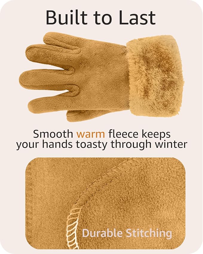 boxed-gifts Women's Warm Fleece Winter - Women's Hat and Glove Set + Hats Gloves Scarves for Women